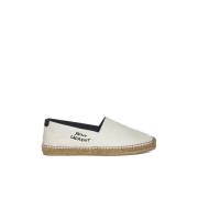 Broderet Logo Espadriller Beige