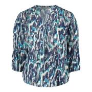 Grafisk Print Bluse