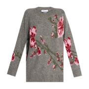 Sweater med blomstermotiv