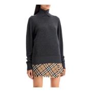 Ribbet High-Neck Wool Pullover Sweater