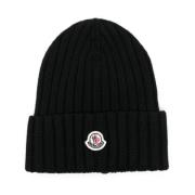 Sort Logo-Patch Beanie Hat