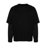 Lagdelt Crew Neck Sweater Sort