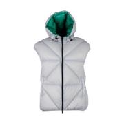 Puffer Vest Grå Grøn Nylon