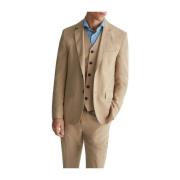 Brun Sommer Herre Blazer Jakke