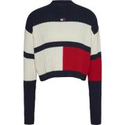 Hvid Sweater med Maglia Stil