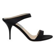 Sort Læder Hæle Pumps Elegant Stil