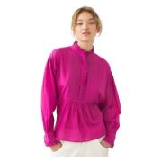 Bomuld voile victoriansk-stil bluse Anna