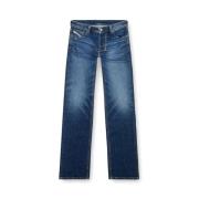 Mørkeblå Straight Leg Jeans