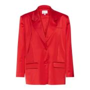 Rød Oversize Blazer Jakke Haute