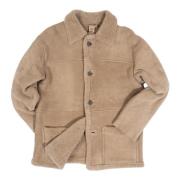 Beige Lambskin Long Jacket