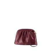 Burgundy Crossbody Taske med Justerbar Strop