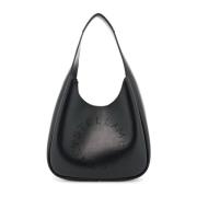 Perforeret Logo Eco-Læder Hobo Tote Taske