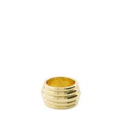 Chunky Ribbed Guld Ring