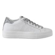 Hvide Læder Glitter Sneakers