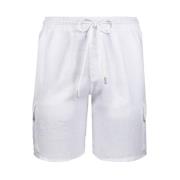 Solide Linned Cargo Bermuda Shorts