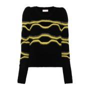 Metallic Intarsia Strik Sweater