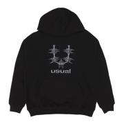 Metal Hoodie Sweatshirt med Kængurulomme