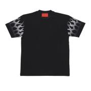 Flames Tee Sort/Hvid