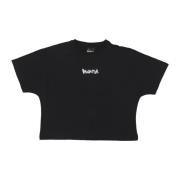 Cropped Big Logo Tee Sort/Hvid