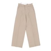 Struktureret Stof Rec Pant i Khaki