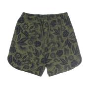 Blomstret Elastisk Talje Shorts