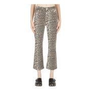 Leopard Print High Rise Jeans