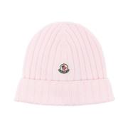 Rosa Børnehatte Beanie Uld