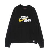 Letvægts Crewneck Sweatshirt med Kængurulomme