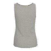 Stribet Tank Top Egret/Night Sky Stripe