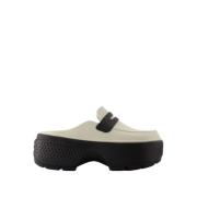 Stilfulde Linen Black Slip-On Mules