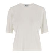 Modal Cashmere Crew Neck T-shirt Hvid