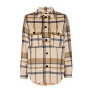 Tern Flannel Skjorte Beige Multifarvet