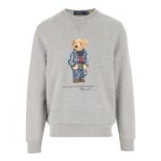 Bomuldsblanding Crew Neck Sweatshirt Polo Bear Print