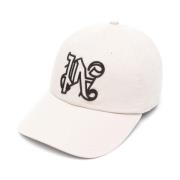 Monogram Baseball Hat Cream Cotton