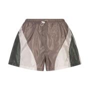 Farverige sports shorts med monogramlogo