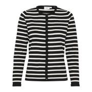 Stribet Cardigan Sort Mila Stripe