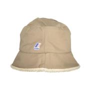 Beige Fischerhat med Logo Print