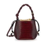 Croco Bucket Bag Bordeaux