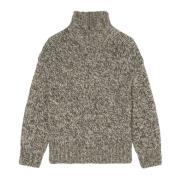 Stand-up krave sweater løs