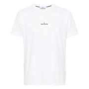 Bomuld Jersey T-shirt med Institutional Four Design