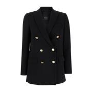 Sort Dobbeltbrystet Cady Blazer