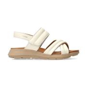 Sporty Hvid Sandal - Velcro Lukning