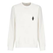 Hvid Crewneck Sweatshirt med Chateau Print