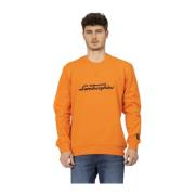 Crewneck Sweatshirt Front Print Logo Sleeve