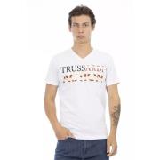 Elegant V-hals T-shirt med Frontprint