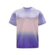 Gradient Broderet Lavendel T-shirt