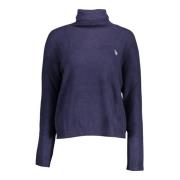 Stilfuld rullekrave sweater med logo