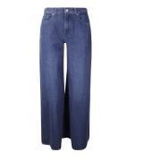 Bredbenet Stretch Denim Bukser