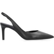 Spidse Tå Læder Slingback Stiletto Pumps