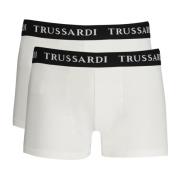 Herre Boxershorts Hvid Mærket Elastik